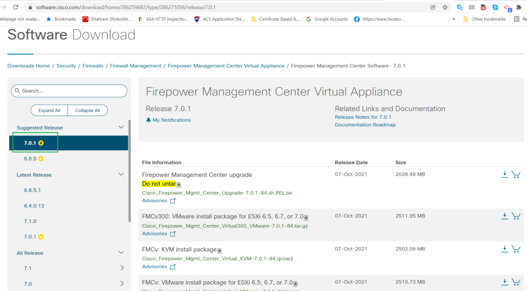 Cisco FMC latest recommended Version