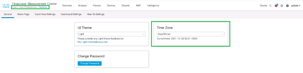 Cisco FTD Time Zone Setting