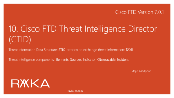 10. Cisco FTD Threat Intelligence Director