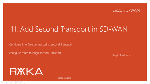 11. Add second transport in SD-WAN