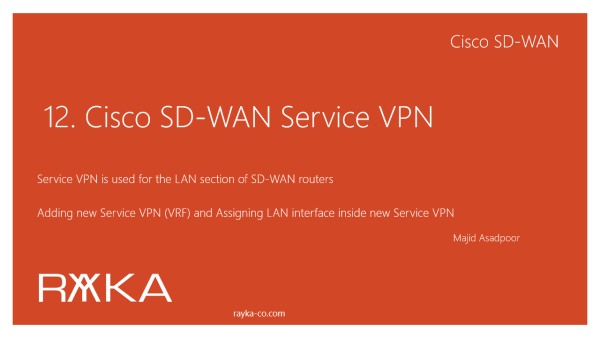 12. Cisco SD-WAN Service VPN