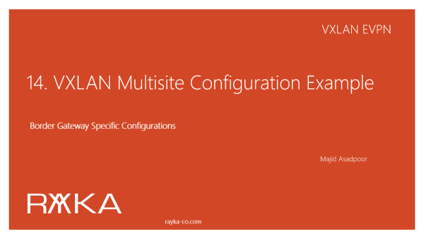 14. VXLAN multisite configuration example