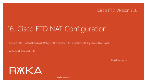 16. Cisco FTD NAT Configuration