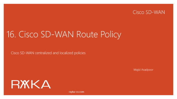 16. Cisco SD-WAN Route Policy