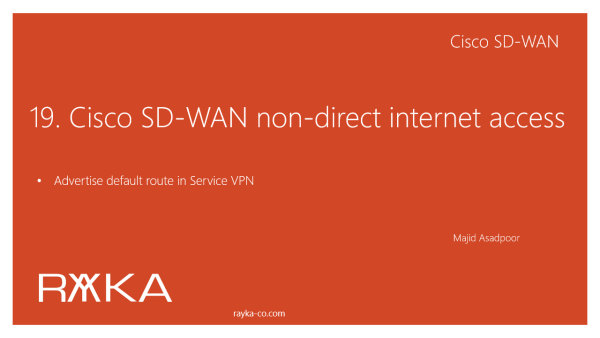 19. Cisco SD-WAN non-direct internet access