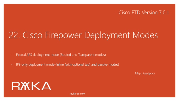 22. Cisco Firepower Deployment Modes