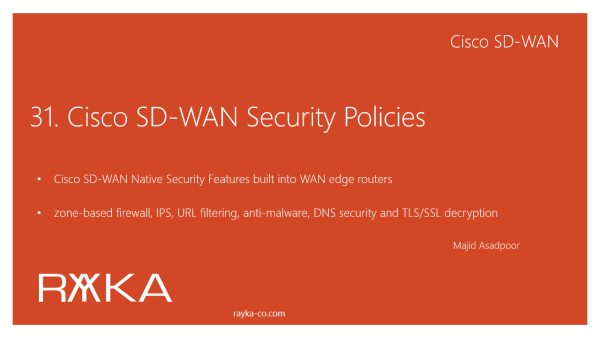 31. Cisco SD-WAN Security Policies