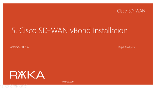 5. Cisco SD-WAN vBond Installation