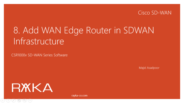 8. Add WAN Edge Router in SDWAN Infrastructure