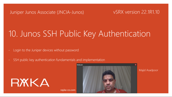 10. Junos SSH Public Key Authentication