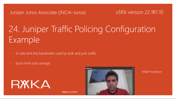 24. Juniper Traffic Policing Configuration Example
