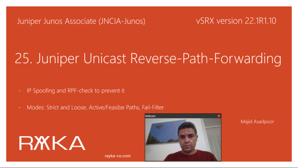 25. Juniper Unicast Reverse-Path-Forwarding