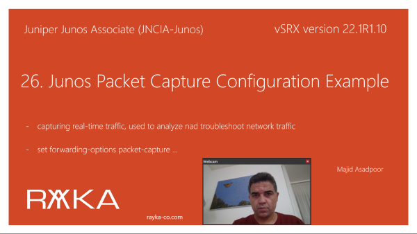 26. Junos Packet Capture Configuration Example