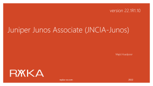 Juniper JNCIA-Junos Training