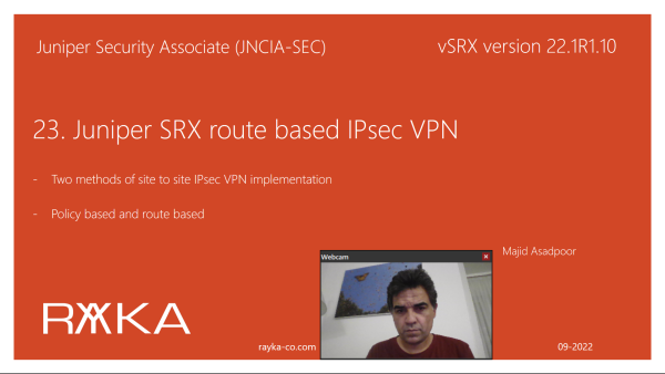23. Juniper SRX route based IPsec VPN