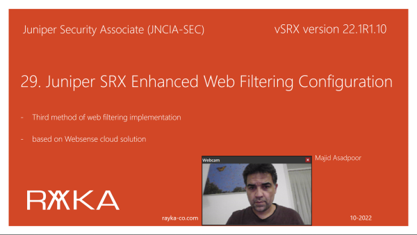 29. Juniper SRX Enhanced Web Filtering Configuration