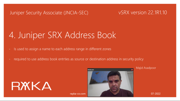 4. Juniper SRX Address Book
