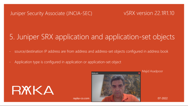 5. Juniper SRX application and application-set objects