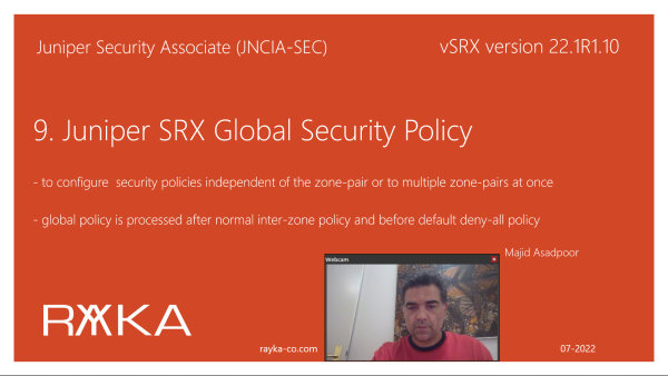 9. Juniper SRX Global Security Policy