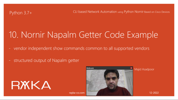 10. Nornir Napalm Getter Code Example