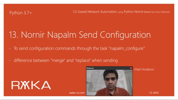 13. Nornir Napalm Send Configuration Example