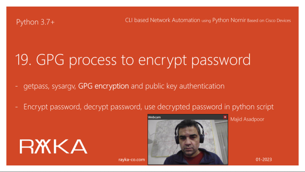 19. GPG process to encrypt password