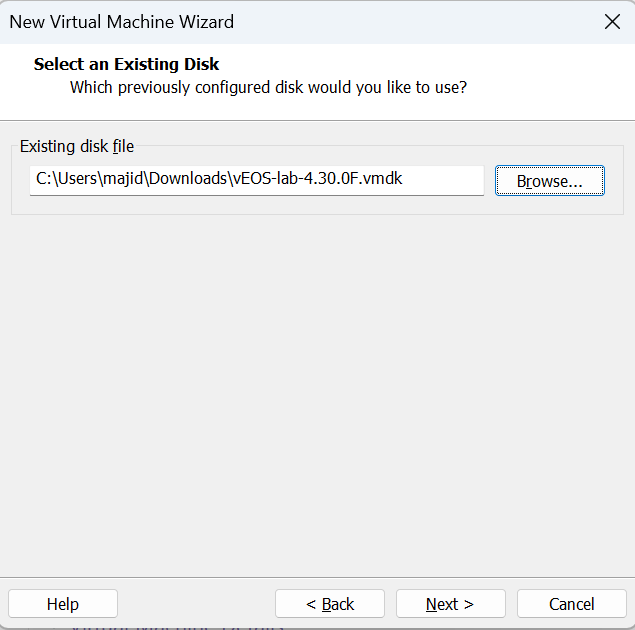 install vEOS in vmware workstation step5