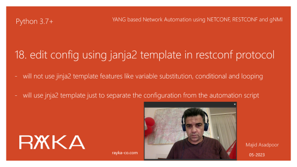 18. edit config janja2 template in restconf protocol
