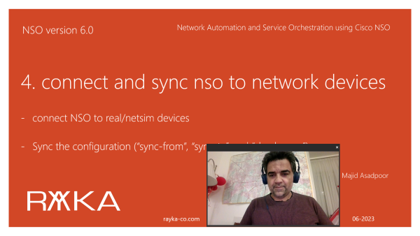 4. connect and sync nso to network devices