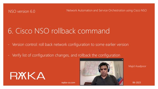 6. Cisco NSO rollback command