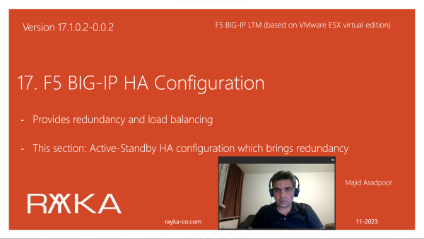 17. F5 BIG-IP HA Active Standby Configuration