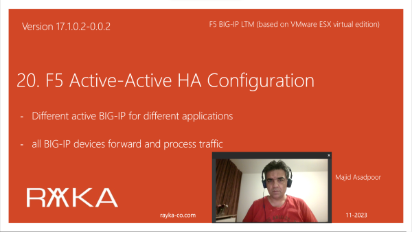 20. F5 Active-Active HA Configuration