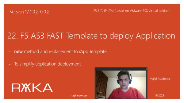 22. F5 AS3 FAST Template to deploy Application