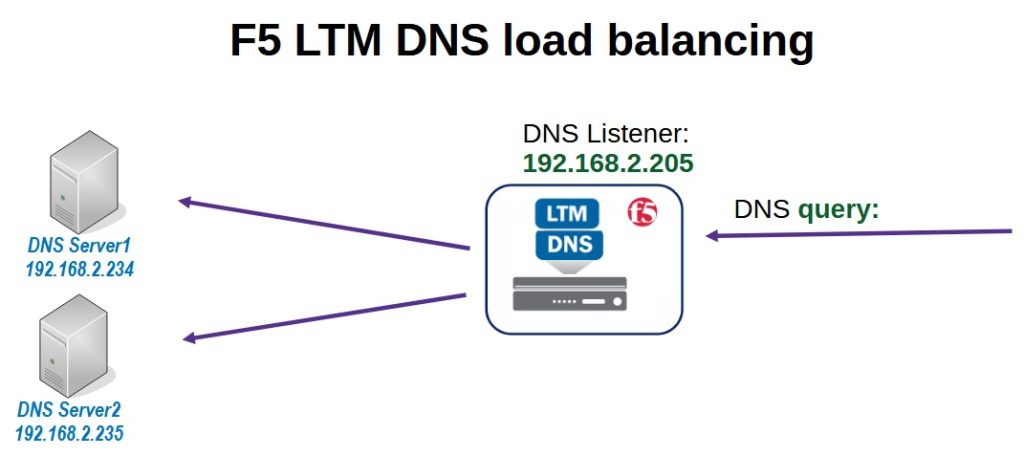 F5 LTM DNS Load Balancing Topology