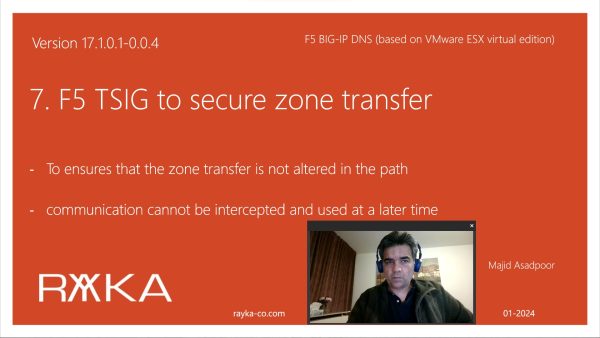 7. F5 TSIG to authenticate zone transfer