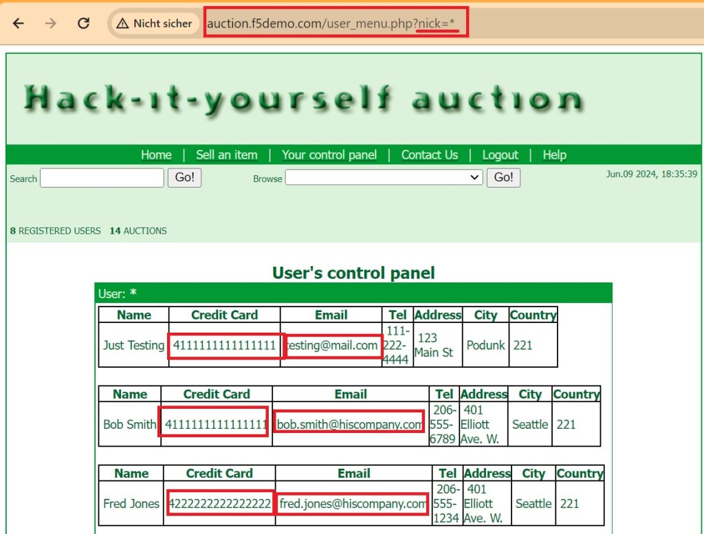 critical data are exposed without data guard feature