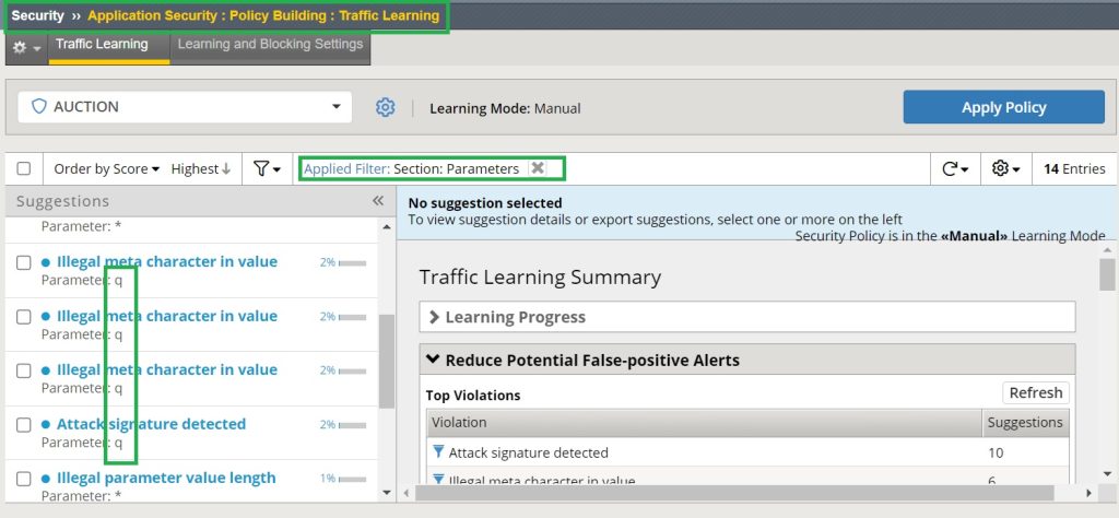 parameter learning in selective learning mode