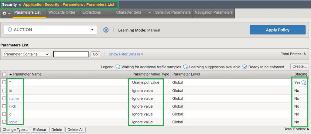 parameters learned and added in parameter list