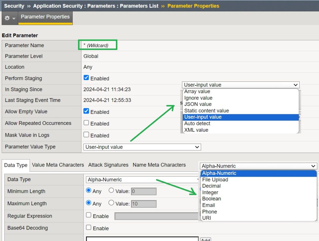 what should be learned for each parameter