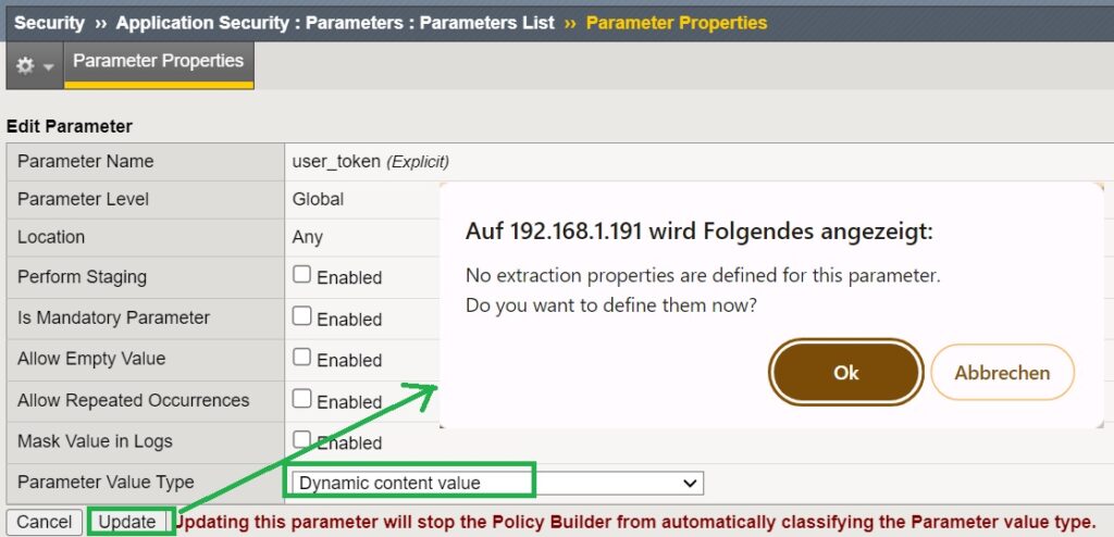 we change user token parameter as a dynamic content value since it is a dynamic parameter