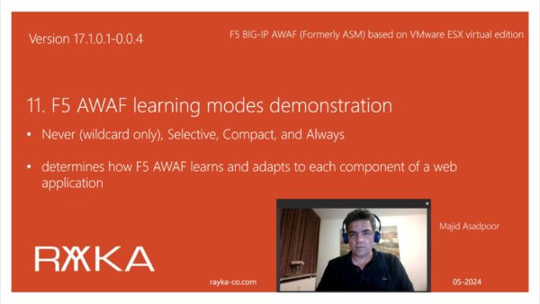 11. F5 AWAF learning modes demonstration