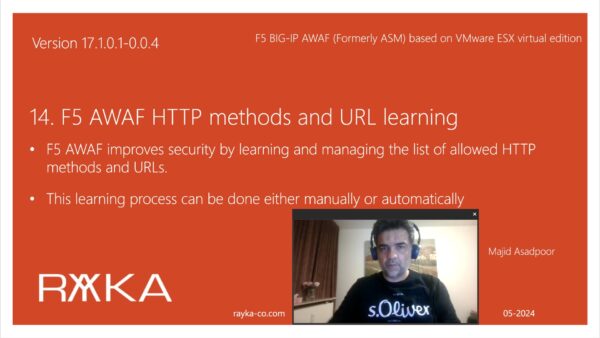 14. F5 AWAF HTTP method and URL learning