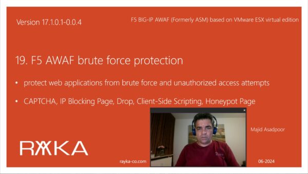 19. F5 AWAF brute force protection