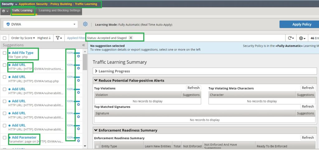 automatic learning and learning score