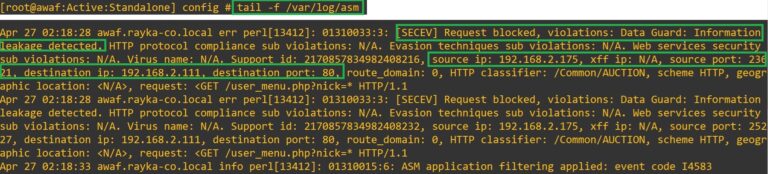 F5 AWAF Logging