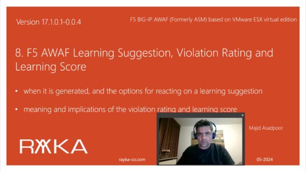 8. F5 AWAF Learning Suggestion_Violation Rating and Learning Score