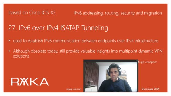 27. IPv6 over IPv4 ISATAP Tunneling