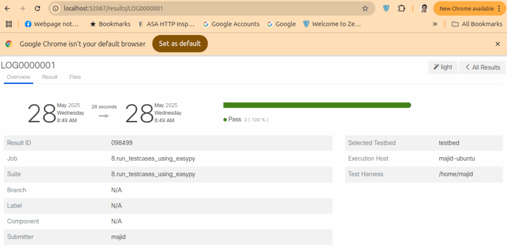 pyats logs view overview